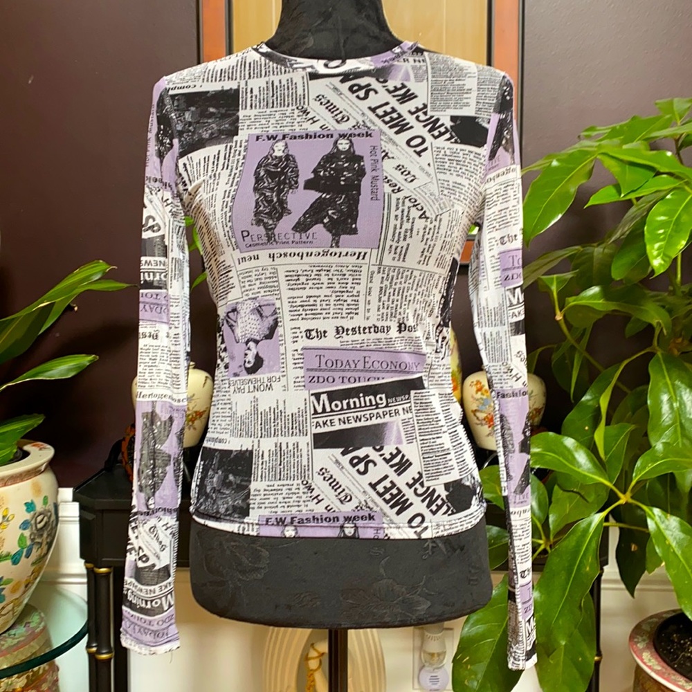 Newspaper Mesh Tee
